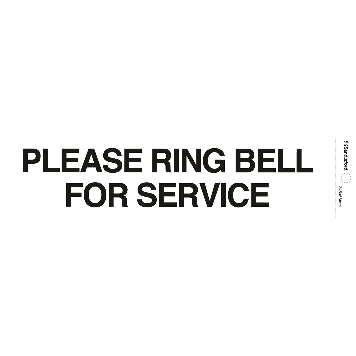 Sandleford Self Adhesive Ring Bell Sign - 245mm