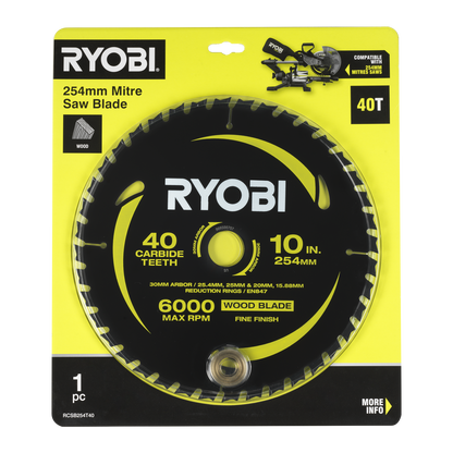 Ryobi Mitre Saw Blade - 254mm - 40T