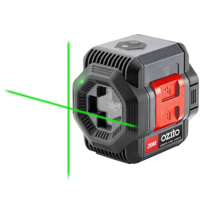 Ozito 20m Green Cross Line Laser - Auto Levelling