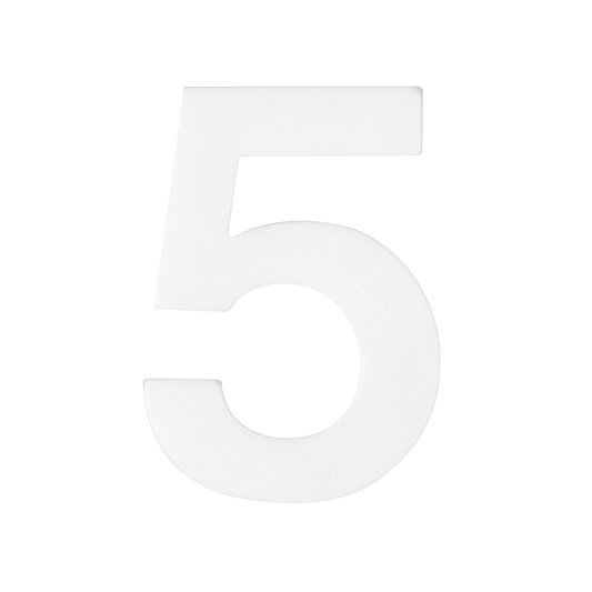 Sandleford Self Adhesive Number - 5 - 50mm - White