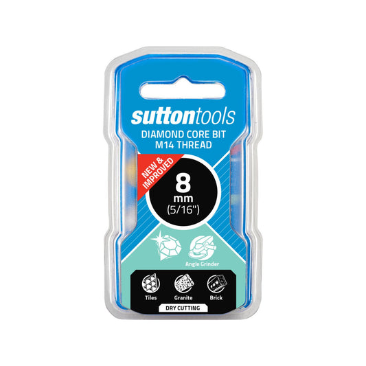 Sutton Tools Diamond Core Bit - 8mm M14