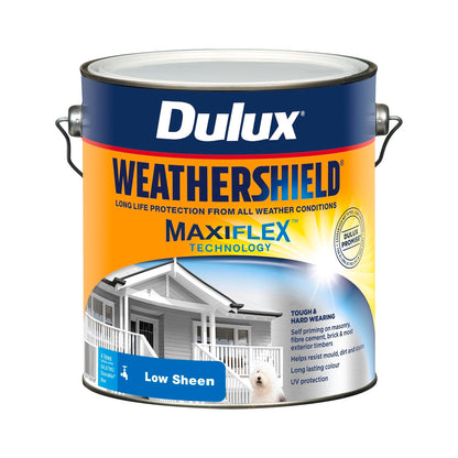 Dulux Weathershield Low Sheen Exterior Paint - 4L - Blue
