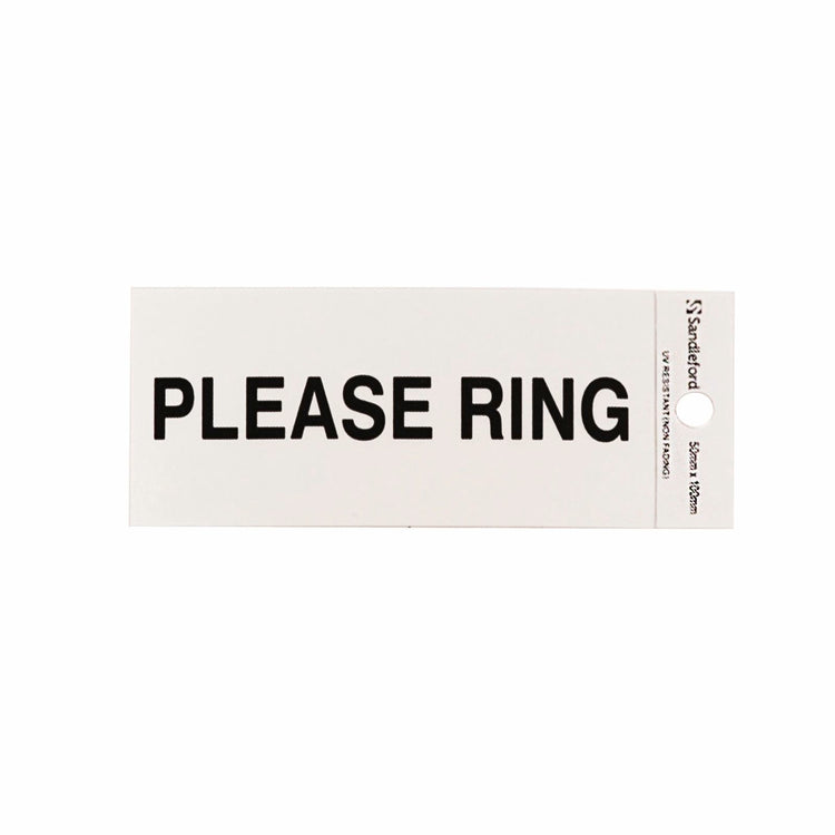 Sandleford Please Ring Sign - 100 x 50mm