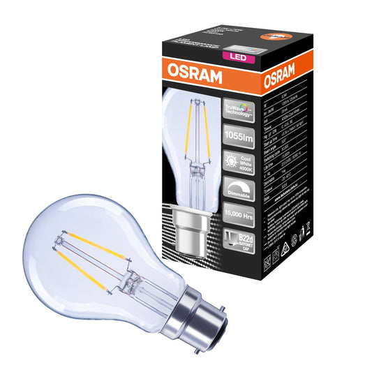 Osram BC LED Filament Globe - 8.5W - Cool White - Dimmable