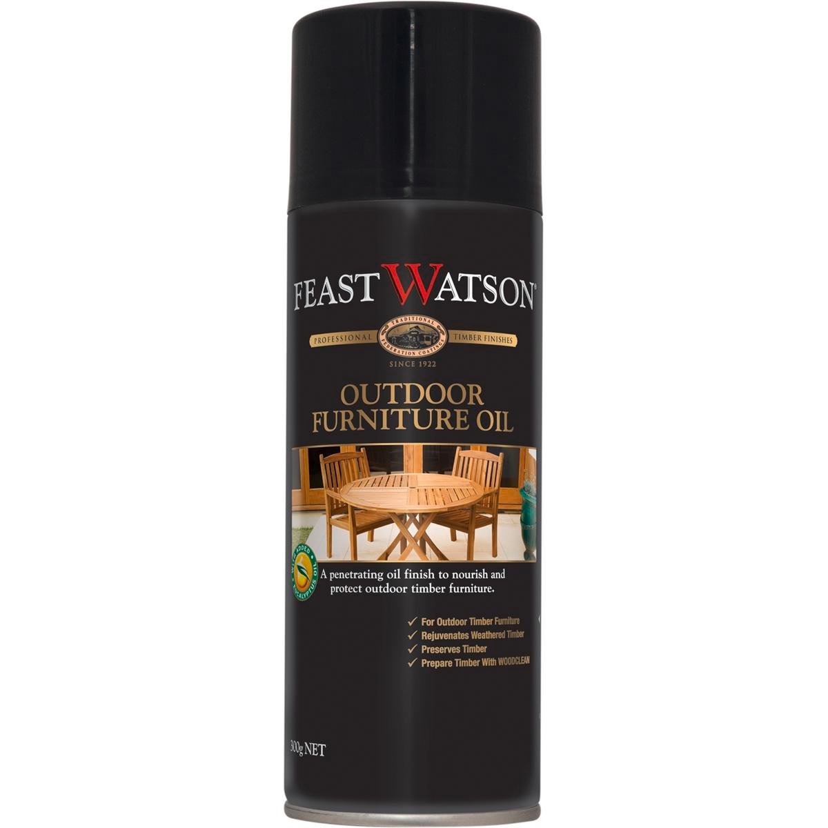 Feast Watson Outdoor Furniture Oil 300g Clear UV Protection Water Resistant