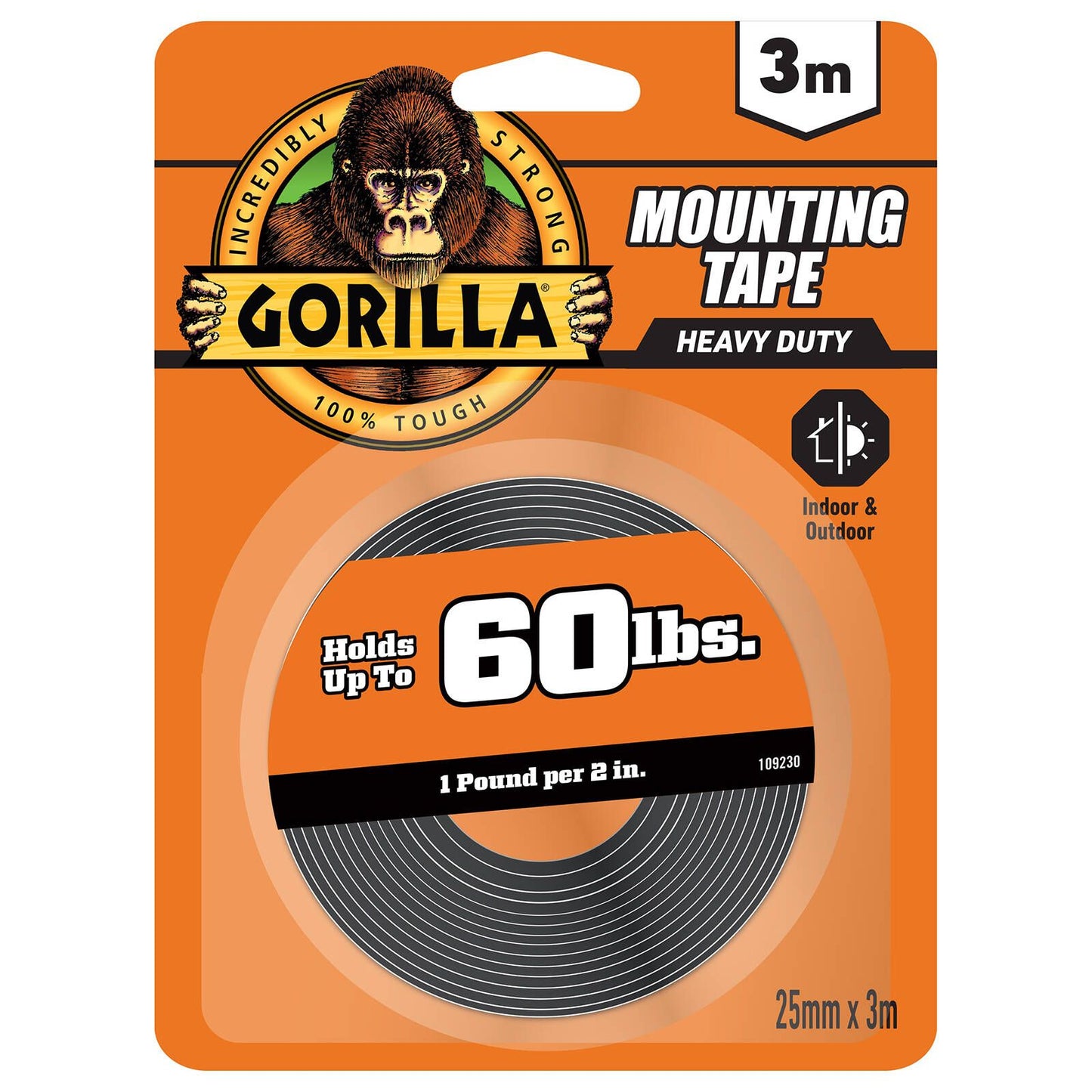 Gorilla Heavy Duty Mounting Tape - 3.04m - Black