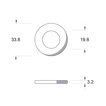 Zenith M16 Flat Round Washers - Hot Dip Galvanised - 100 Pack