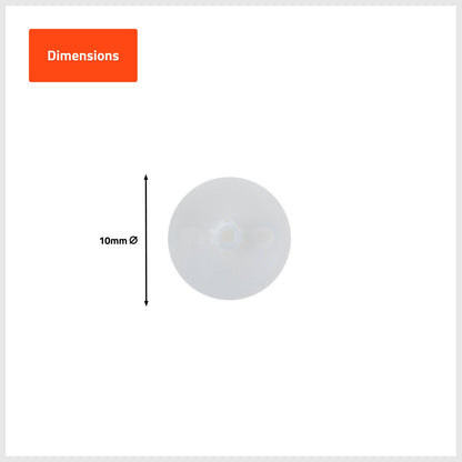 Taskmaster Screw Caps - 10mm - White - 100 Pack