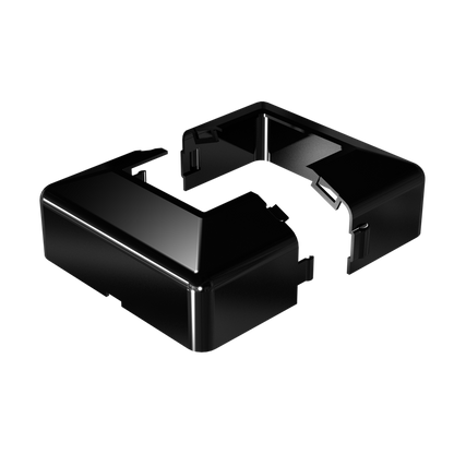 Peak Black Aluminium Deck Balustrade Post Base Cover - 90mm