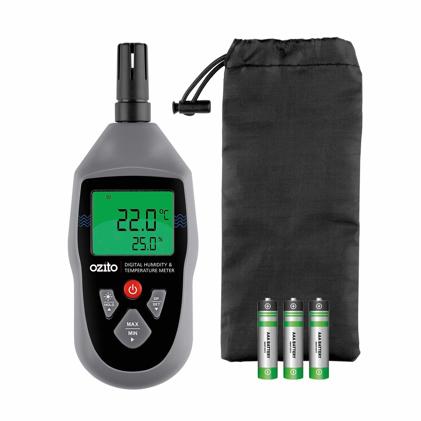 Ozito Digital Humidity & Temperature Meter - 0-100%RH