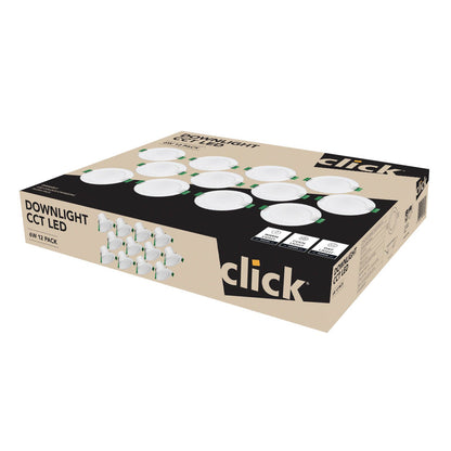 Click LED Downlight - 6W - 70mm - 12 Pack