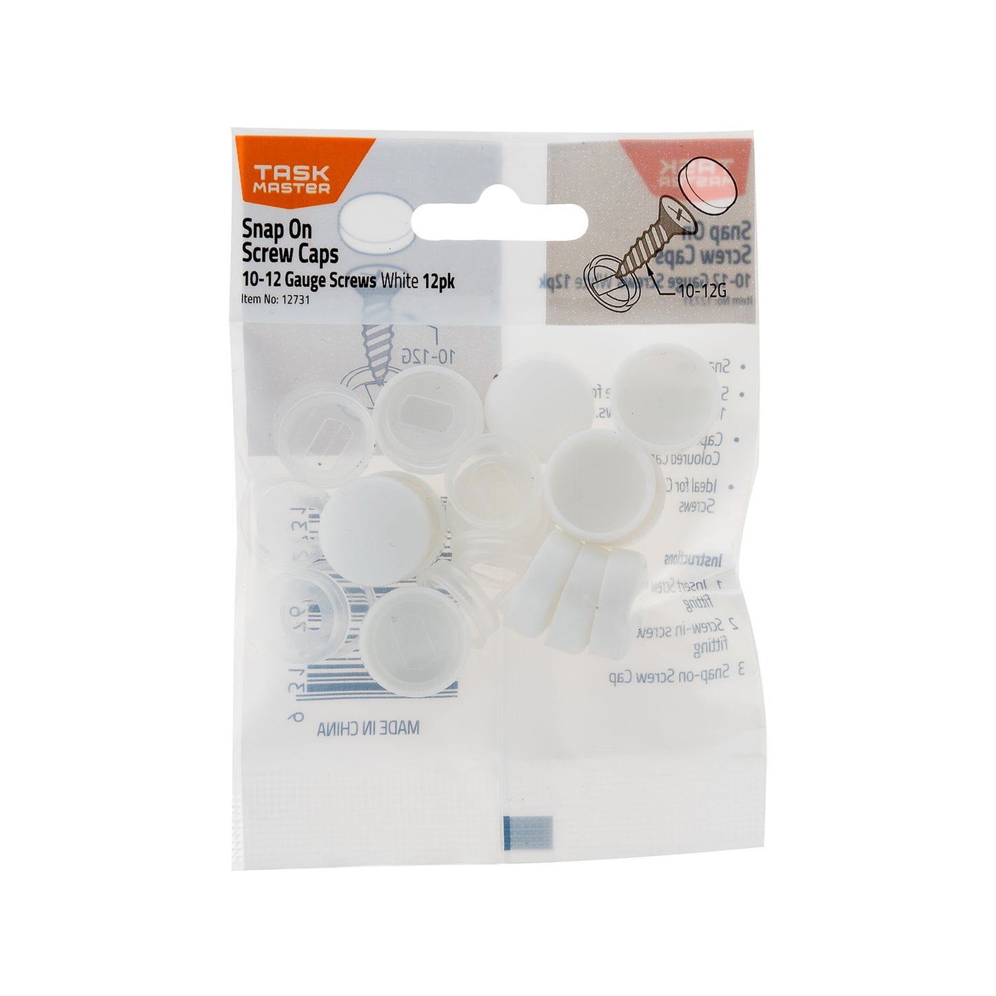Taskmaster Screw Caps - 12 Pack