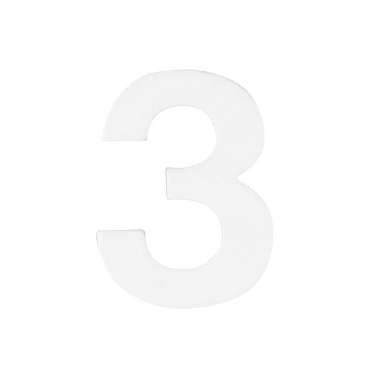 Sandleford Self Adhesive Number - 3 - 50mm - White