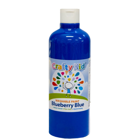 Boyle Crafty Kid Washable Paint - 500ml - Blueberry Blue
