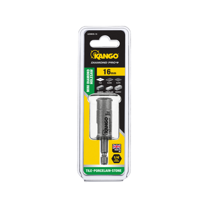 Kango Mini Diamond Pro Hole Saw - 16mm - Braze-Bonded Diamonds - Fast Plug Removal