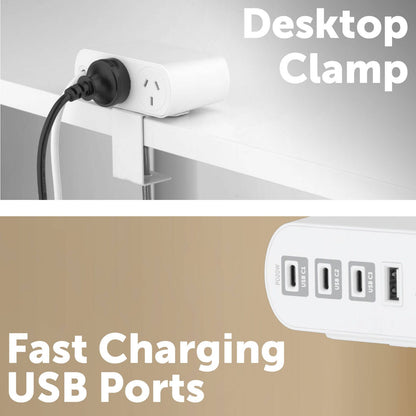 Arlec 2 Outlet USB C Powerboard - 1.8m