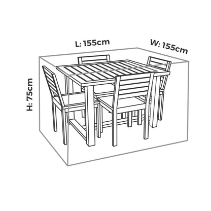 Mojo Premium Square Table & Chairs Cover - 1550 x 1550mm