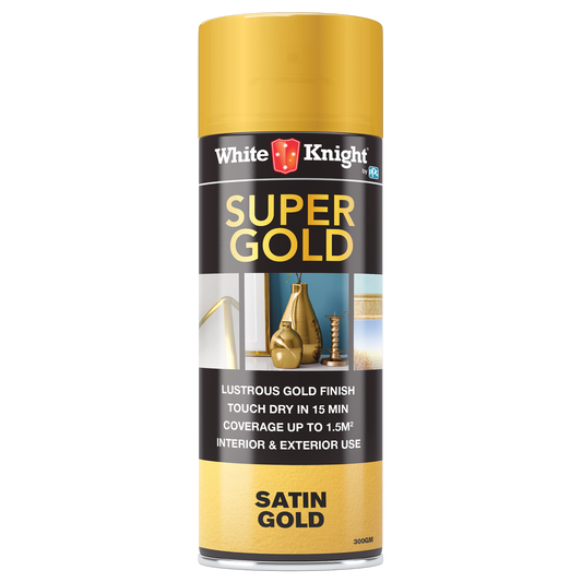 White Knight Super Gold Spray Paint - Satin Gold 300g