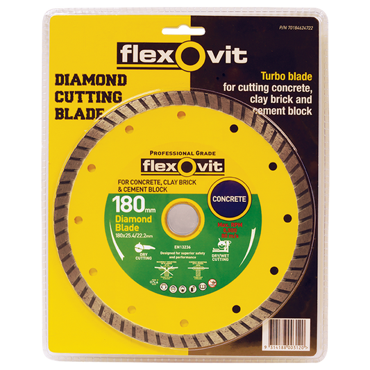 Flexovit Turbo Diamond Blade - 180mm