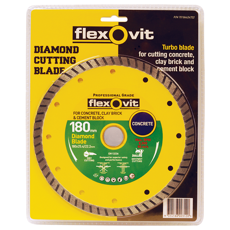 Flexovit Turbo Diamond Blade - 180mm
