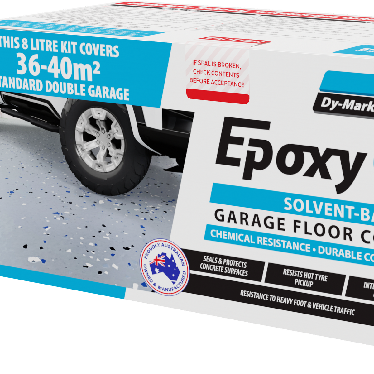 Dy-Mark 8L Slate Epoxy Coat Garage Floor Kit - Durable - Gloss Finish