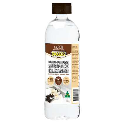 DIGGERS Multi-Purpose Surface Cleaner - 1L - Denatured Alcohol - Antibacterial