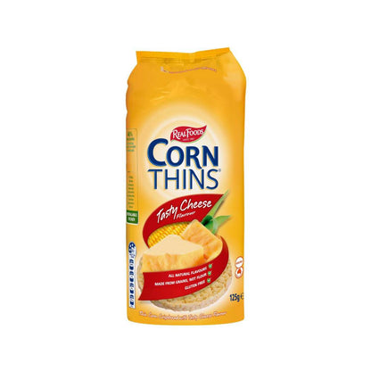 Real Foods Tasty Cheese Corn Thins - 125g