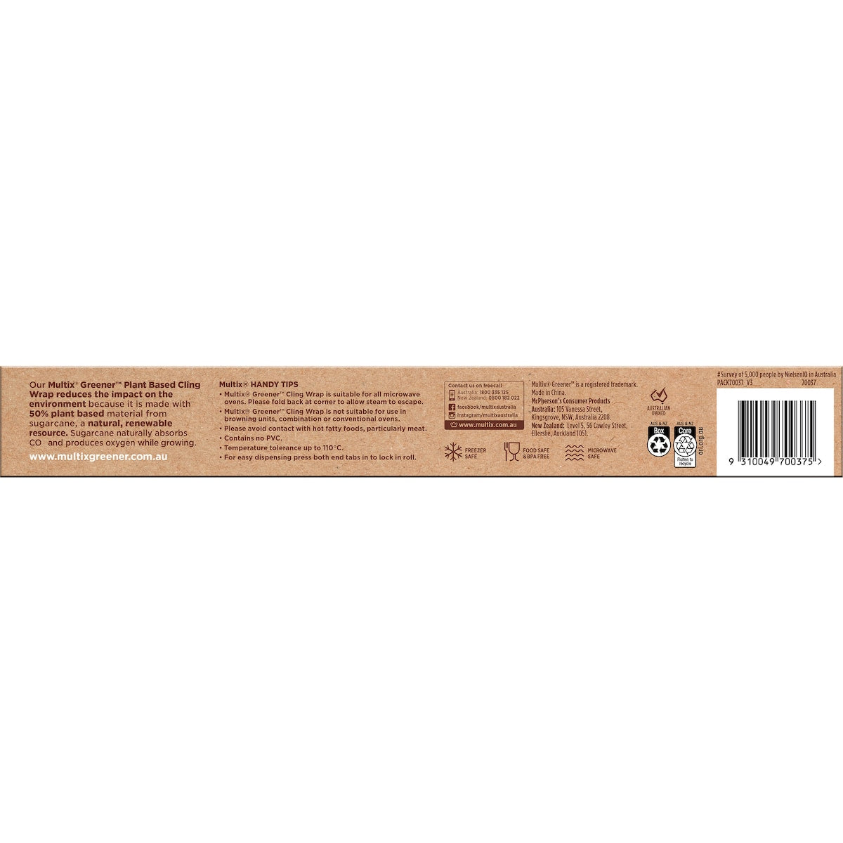Multix Greener Plant Based Cling Wrap 20m