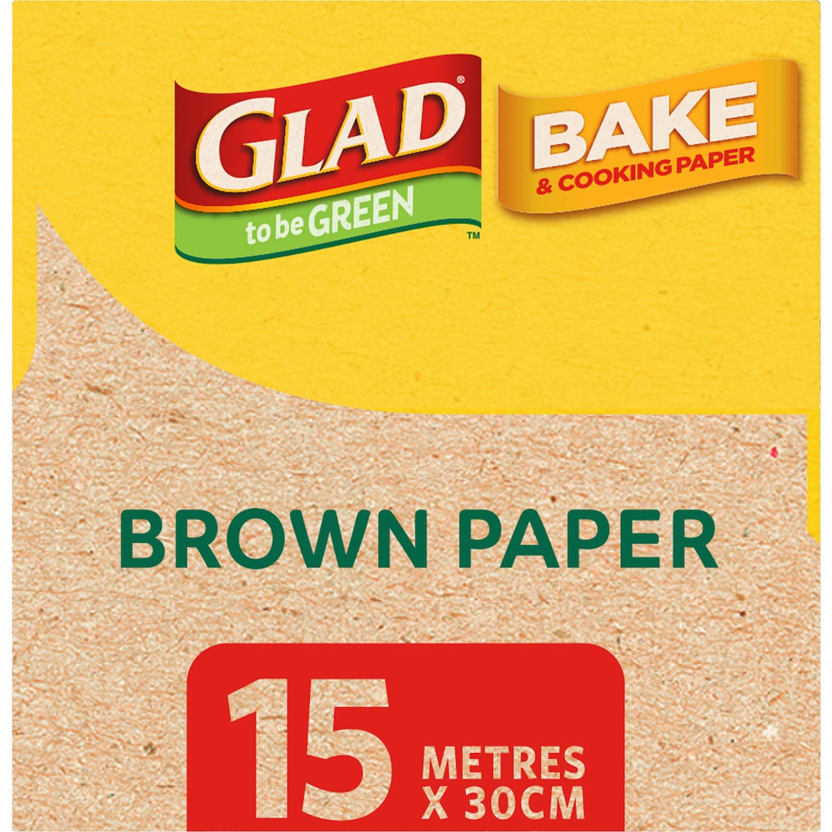 Glad To Be Green Compostable Brown Bake Paper 15m X 30cm Each