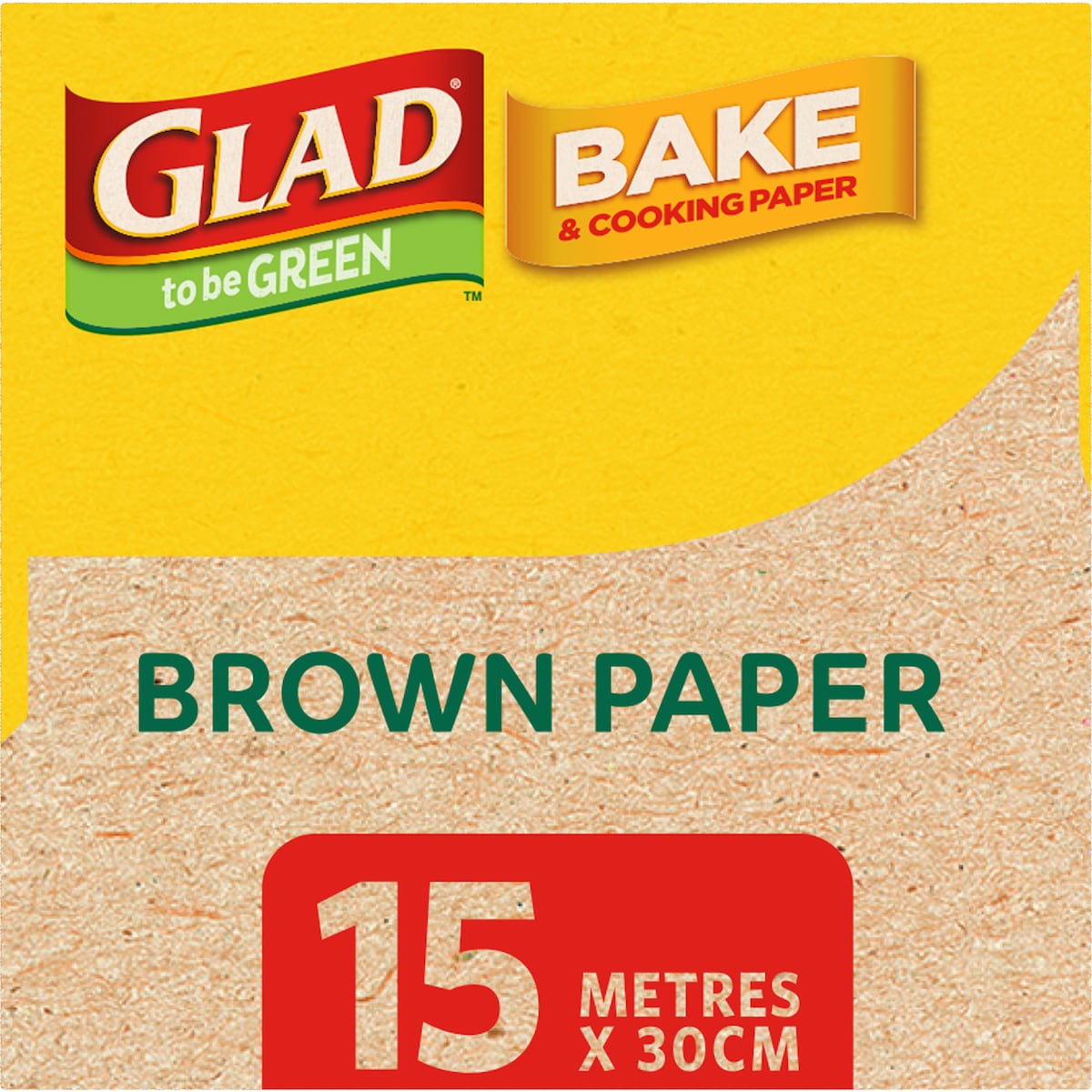 Glad To Be Green Compostable Brown Bake Paper 15m X 30cm Each