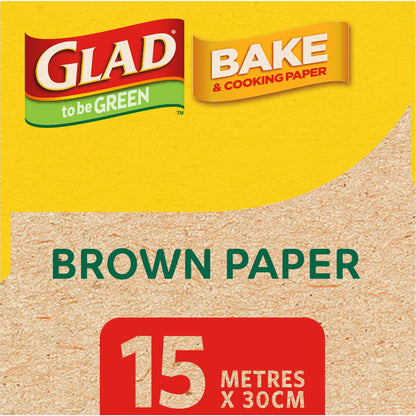 Glad To Be Green Compostable Brown Bake Paper 15m X 30cm Each