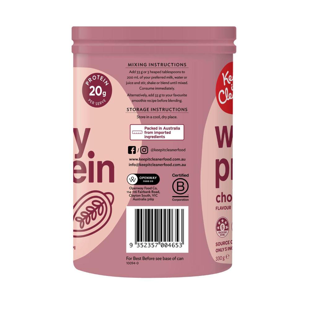 Keep IT Cleaner Whey Protein Powder Chocolate - 330g