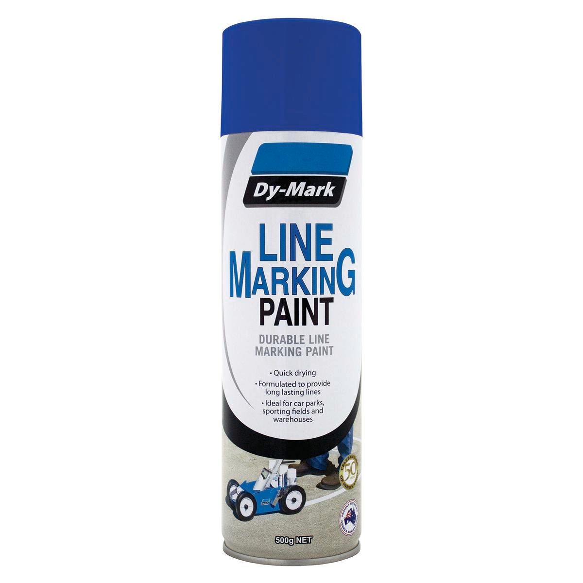 Dy-Mark Blue Line Marking Spray Paint 500g Acrylic Fast Drying