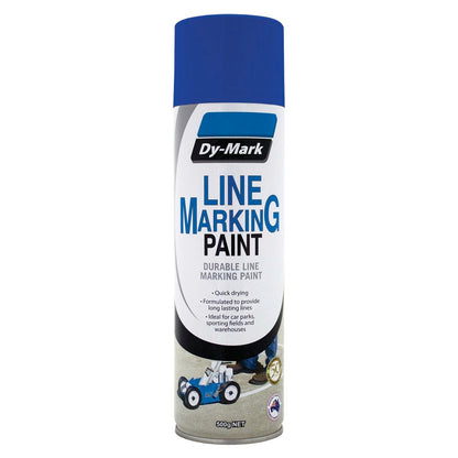 Dy-Mark Blue Line Marking Spray Paint 500g Acrylic Fast Drying