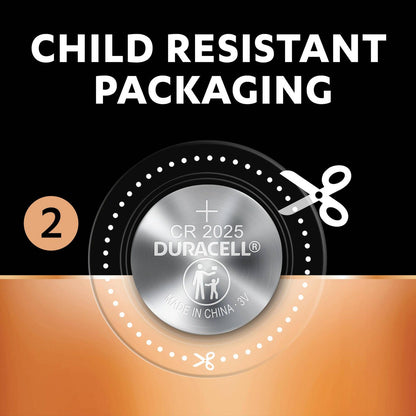 Duracell Specialty Lithium Coin - CR2025 - 3V - 4 Pack
