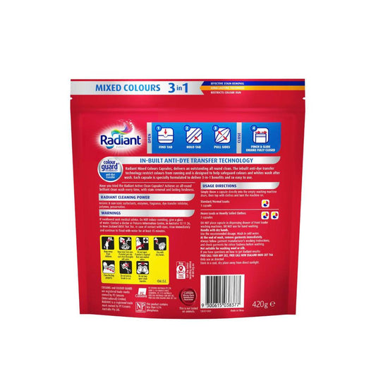 Radiant Laundry Capsules 3 In 1 Mixed Colours - 28 Pack