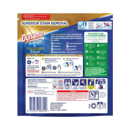 Dynamo Professional 7 IN 1 Laundry Discs - 29 Pack