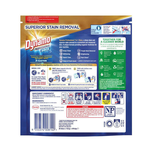 Dynamo Professional 7 IN 1 Laundry Discs - 29 Pack