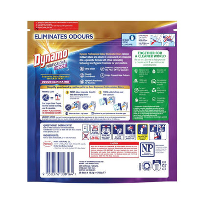 Dynamo Professional Odour Elimanating Laundry Discs - 29 Pack