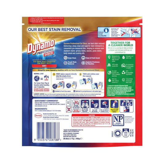 Dynamo Professional Oxi Laundry Discs - 29 Pack