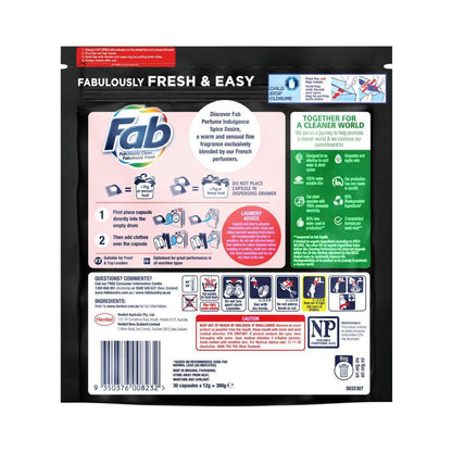 FAB Laundry Capsules Spice Desire - 30 Pack
