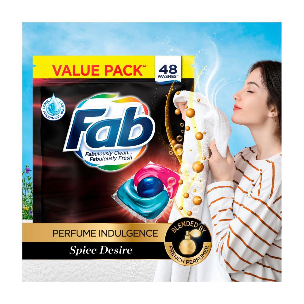 FAB Laundry Capsules Perfume Indulgence Spice Desire - 48 Pack