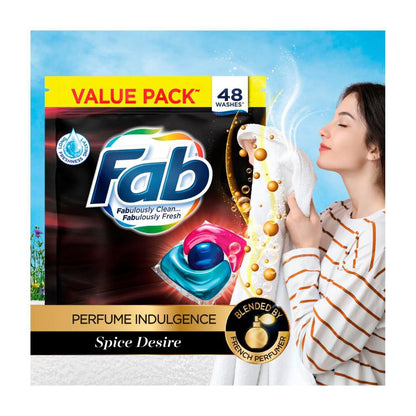 FAB Laundry Capsules Perfume Indulgence Spice Desire - 48 Pack