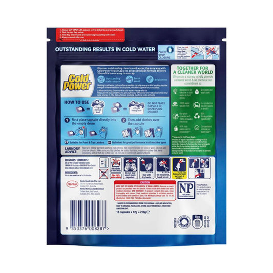 Cold Power Laundry Capsules Advance ean - 18 Pack