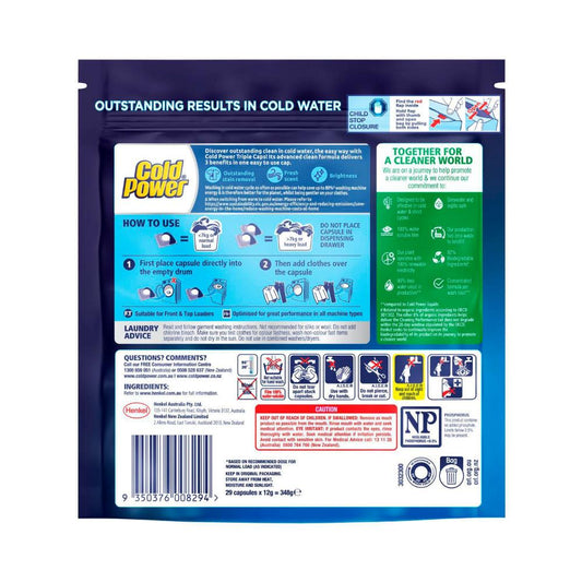 Cold Power Laundry Capsules Advance ean - 29 Pack