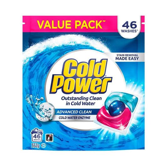 Cold Power Laundry Capsules Advanced Clean - 46 Pack