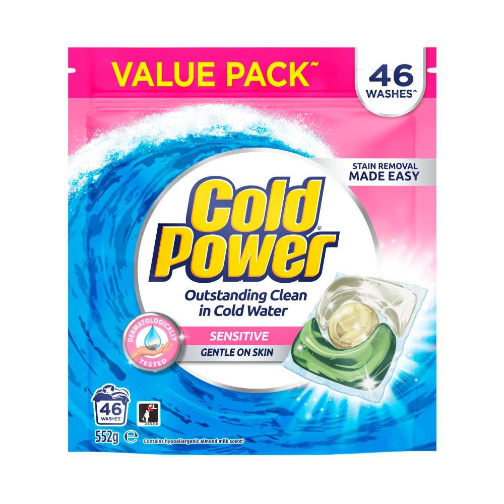 Cold Power Laundry Capsules Sensitive - 46 Pack