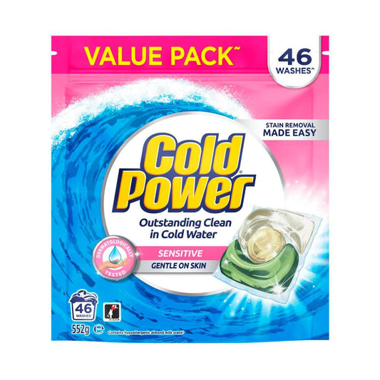 Cold Power Laundry Capsules Sensitive - 46 Pack