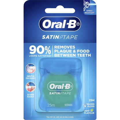 Oral-b Satin Tape Clean Dental Floss Mint 25m Each