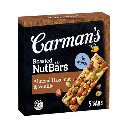 Carman's Almond Hazelnut & Vanilla Nut Bars 5 Pack - 175g